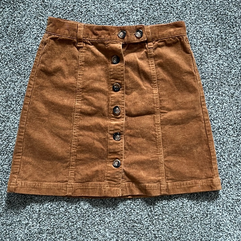 Brown Corduroy Skirt